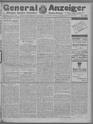 Münchner neueste Nachrichten Freitag 9. Juni 1911