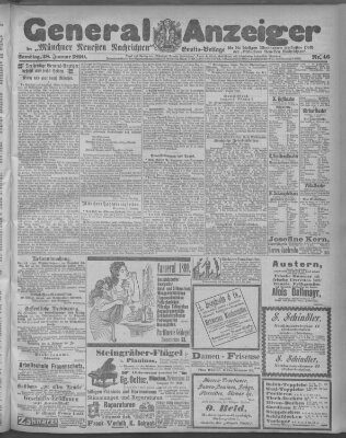 Münchner neueste Nachrichten Samstag 28. Januar 1899