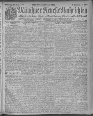 Münchner neueste Nachrichten Samstag 11. März 1899