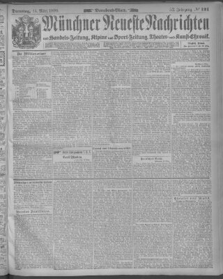 Münchner neueste Nachrichten Dienstag 14. März 1899