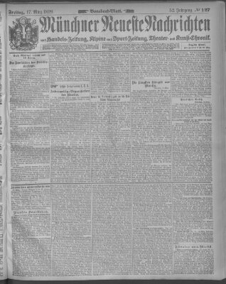 Münchner neueste Nachrichten Freitag 17. März 1899