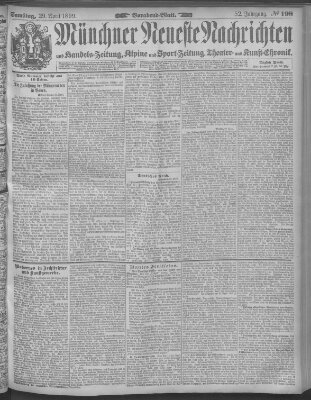 Münchner neueste Nachrichten Samstag 29. April 1899