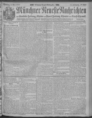 Münchner neueste Nachrichten Montag 8. Mai 1899
