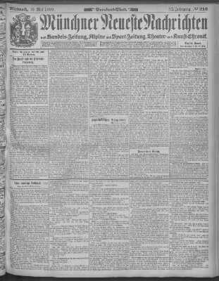 Münchner neueste Nachrichten Mittwoch 10. Mai 1899