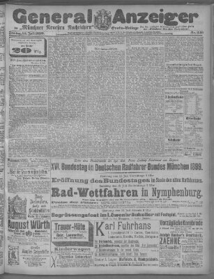 Münchner neueste Nachrichten Freitag 14. Juli 1899