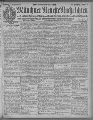 Münchner neueste Nachrichten Freitag 4. August 1899