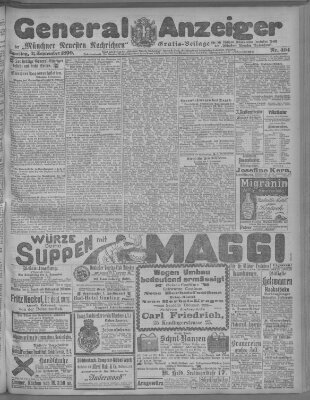 Münchner neueste Nachrichten Samstag 2. September 1899