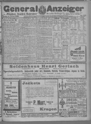 Münchner neueste Nachrichten Montag 9. Oktober 1899