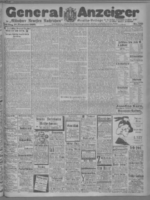 Münchner neueste Nachrichten Samstag 18. November 1899