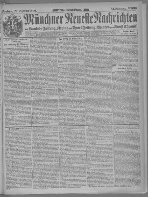 Münchner neueste Nachrichten Freitag 29. Dezember 1899