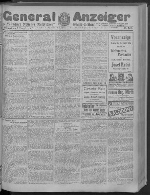Münchner neueste Nachrichten Donnerstag 7. November 1912