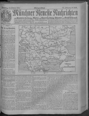 Münchner neueste Nachrichten Samstag 12. Oktober 1912