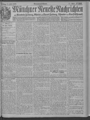 Münchner neueste Nachrichten Freitag 17. Juli 1908