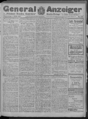 Münchner neueste Nachrichten Donnerstag 9. Oktober 1913