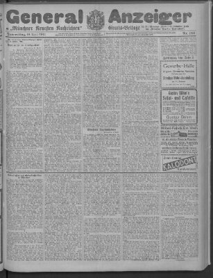 Münchner neueste Nachrichten Donnerstag 10. April 1913