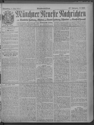 Münchner neueste Nachrichten Dienstag 5. Mai 1914