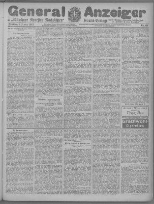 Münchner neueste Nachrichten Freitag 8. Januar 1915