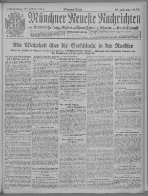 Münchner neueste Nachrichten Donnerstag 28. Januar 1915