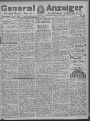 Münchner neueste Nachrichten Donnerstag 3. Februar 1916