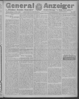 Münchner neueste Nachrichten Donnerstag 11. März 1915