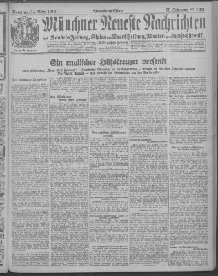 Münchner neueste Nachrichten Sonntag 14. März 1915