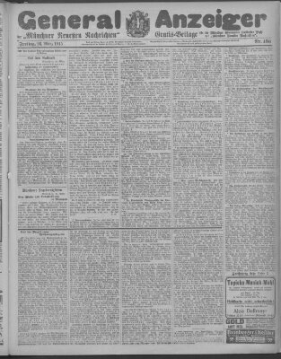 Münchner neueste Nachrichten Freitag 26. März 1915