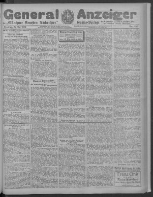 Münchner neueste Nachrichten Freitag 21. Mai 1915
