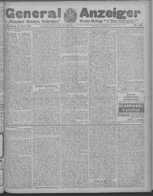 Münchner neueste Nachrichten Dienstag 13. April 1915