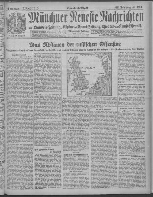 Münchner neueste Nachrichten Samstag 17. April 1915