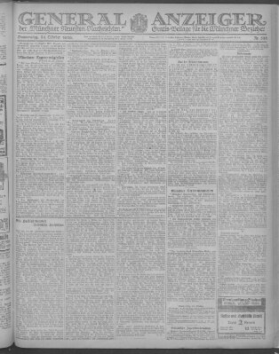 Münchner neueste Nachrichten Donnerstag 24. Oktober 1918