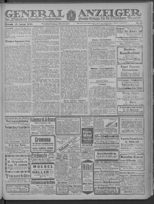 Münchner neueste Nachrichten Mittwoch 15. Januar 1919