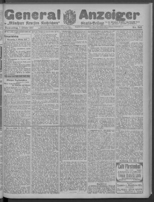 Münchner neueste Nachrichten Donnerstag 7. Oktober 1915