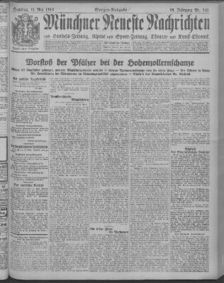 Münchner neueste Nachrichten Samstag 13. Mai 1916