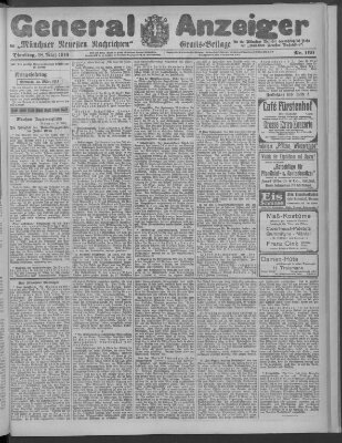 Münchner neueste Nachrichten Dienstag 28. März 1916