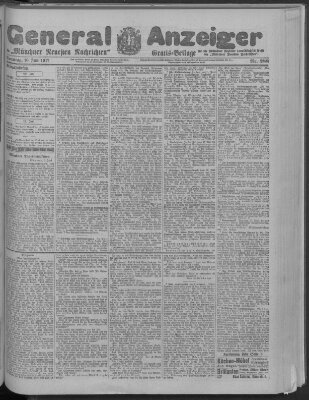 Münchner neueste Nachrichten Sonntag 10. Juni 1917