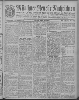 Münchner neueste Nachrichten Samstag 6. Dezember 1919