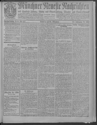 Münchner neueste Nachrichten Samstag 22. Mai 1920
