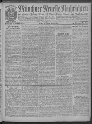 Münchner neueste Nachrichten Dienstag 3. August 1920