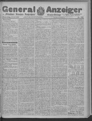 Münchner neueste Nachrichten Donnerstag 13. Juli 1916