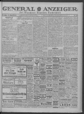 Münchner neueste Nachrichten Samstag 25. August 1923
