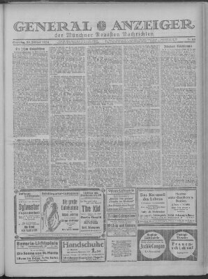Münchner neueste Nachrichten Samstag 23. Februar 1924