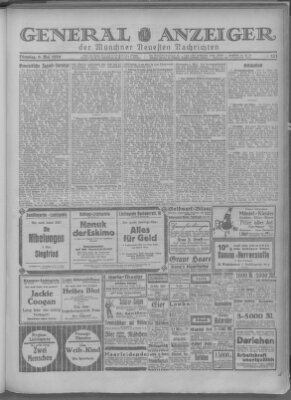 Münchner neueste Nachrichten Dienstag 6. Mai 1924