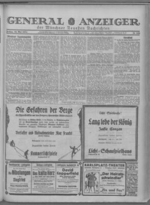 Münchner neueste Nachrichten Freitag 16. Mai 1924