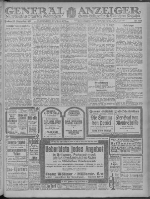 Münchner neueste Nachrichten Freitag 22. September 1922
