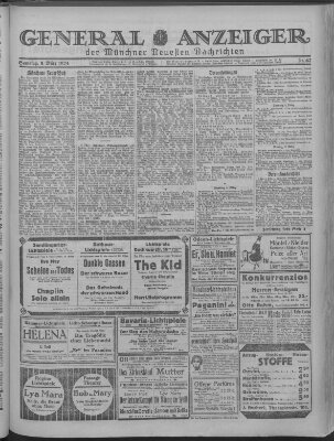Münchner neueste Nachrichten Samstag 8. März 1924