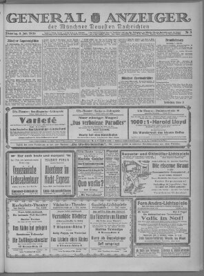 Münchner neueste Nachrichten Dienstag 5. Januar 1926
