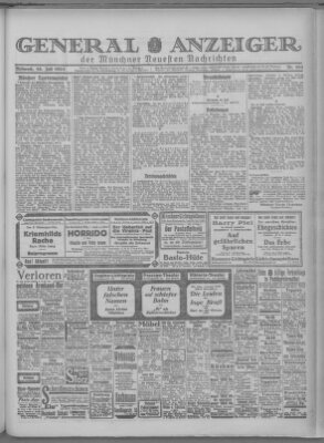 Münchner neueste Nachrichten Mittwoch 16. Juli 1924