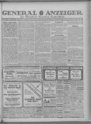 Münchner neueste Nachrichten Donnerstag 24. Juli 1924