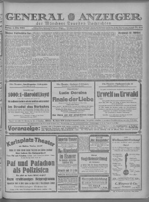 Münchner neueste Nachrichten Freitag 4. Dezember 1925