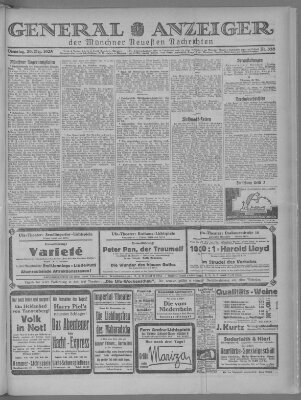 Münchner neueste Nachrichten Dienstag 29. Dezember 1925